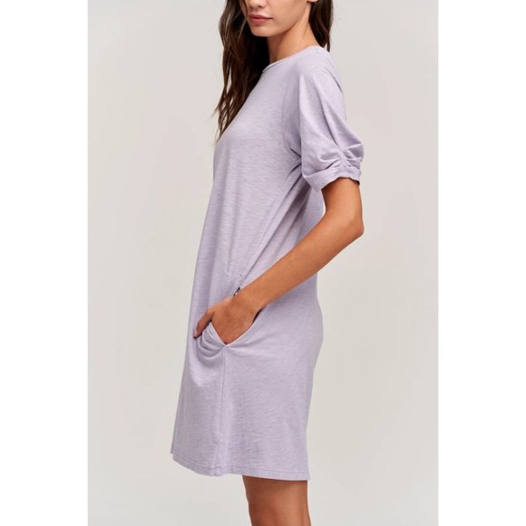 Anthropologie Velvet by Graham & Spencer Kesha Mini Dress Lilac NWT - Picture 3 of 10